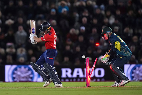England vs Australia 1st T20I: England's Jacob Bethell is bowled out by Australia's Adam Zampa